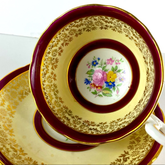 Royal Grafton Teacup and Saucer RARE Flowers - Picture 1 of 8